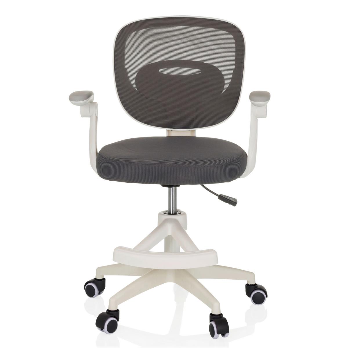 Mladinski Vrtljivi Stol Kiddy Smart, Siva - siva/bela, Moderno, umetna masa/tekstil (61/84-97/55cm) - MID.YOU