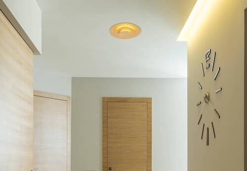 LED-Deckenleuchte Heda Goldfarben max. 18 Watt - Goldfarben, Design, Metall (18/4,7cm) - Globo