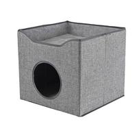 Katzensofa Meow Grau - Grau, KONVENTIONELL, Holzwerkstoff/Kunststoff (40/40/37cm) - Mömax