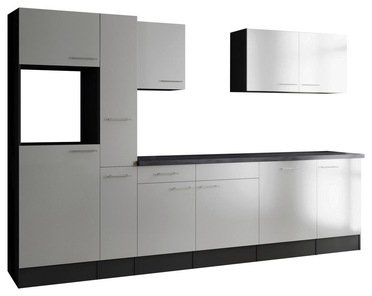 Kuhinjski Blok Brez Aparatov Oliver, 310cm - srebrne barve/siva, Design, kovina/leseni material (310cm) - Respekta