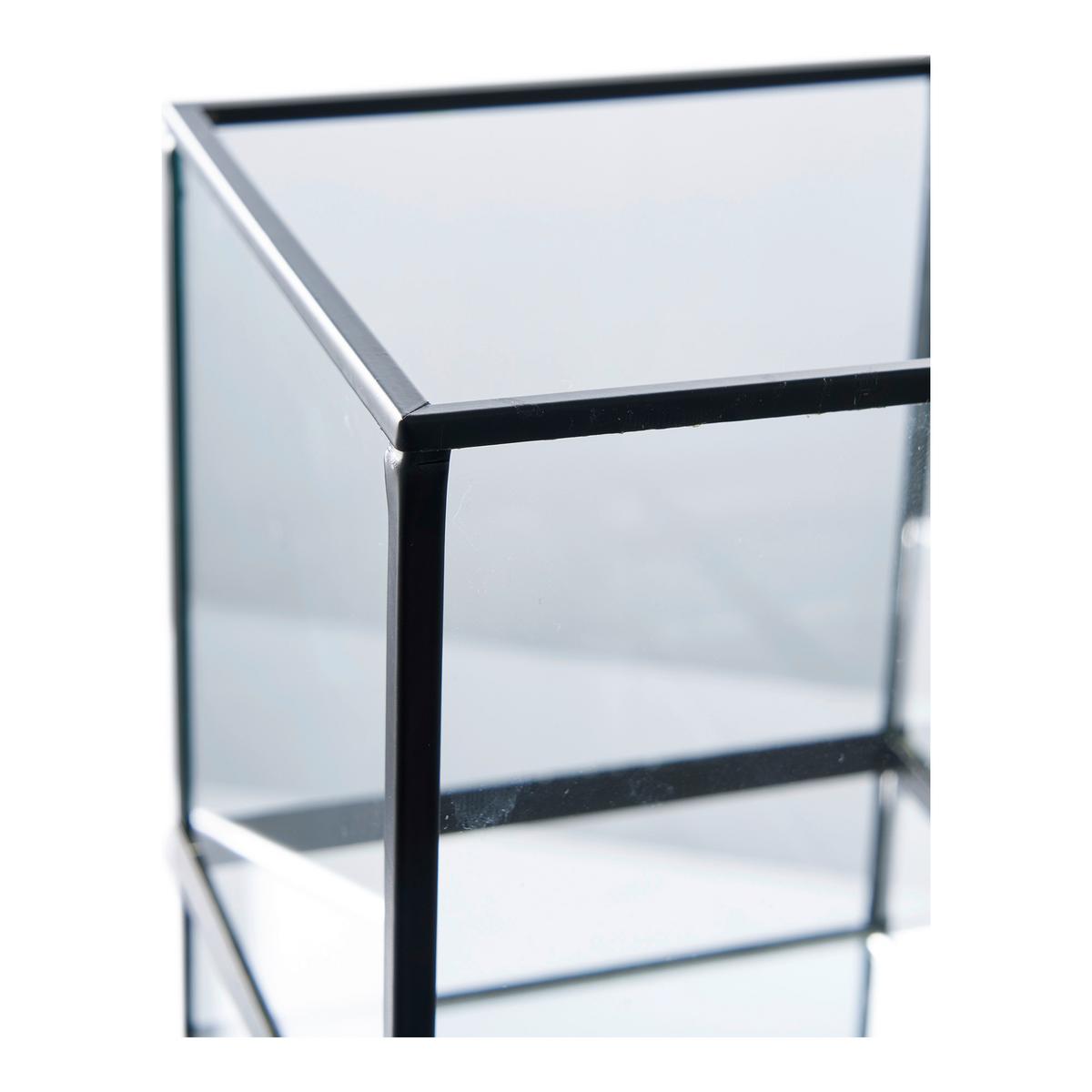 Windlicht Hurricane Candle Holder Schwarz - Schwarz, Basics, Glas/Metall (12/15/12cm)