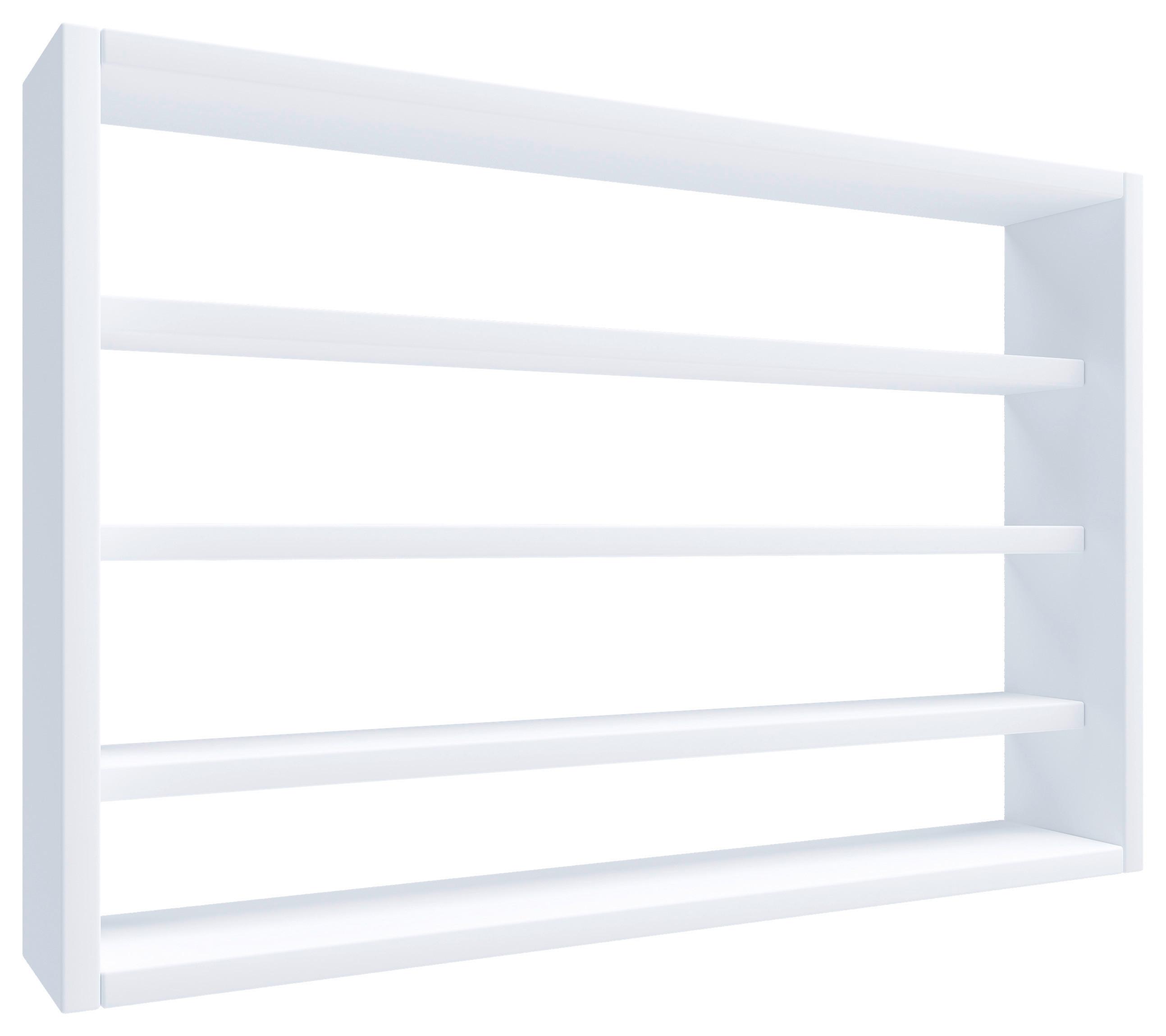 Stenski Regal Osado M, Bela - bela, Design, leseni material (60/40/10cm) - MID.YOU