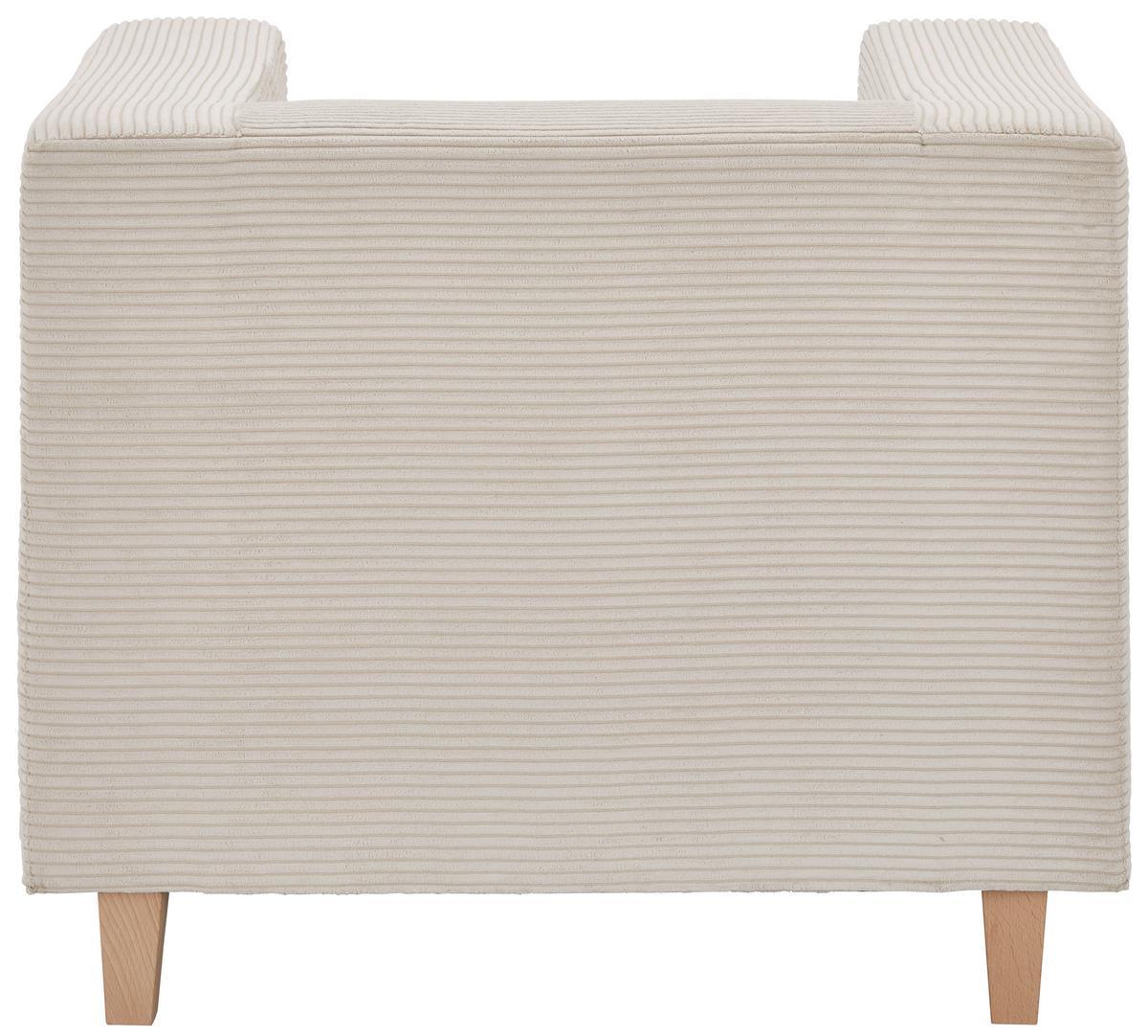 Fotelj Sam - barve hrasta/bež, Moderno, tekstil/les (98/79/84cm) - Mömax