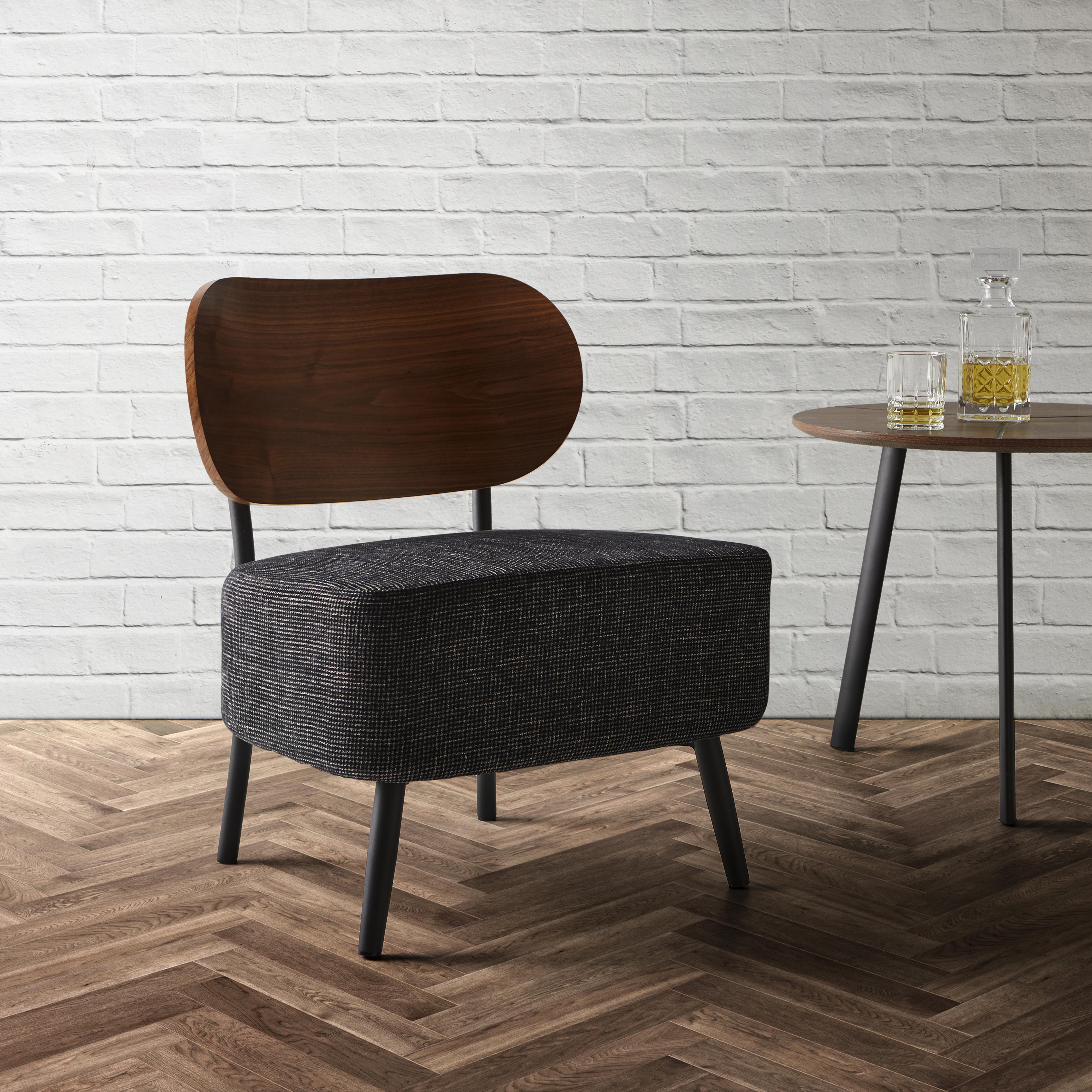 Sessel in Schwarz 'Jonas' - Schwarz, MODERN, Holzwerkstoff/Textil (58/72/64cm) - Bessagi Home