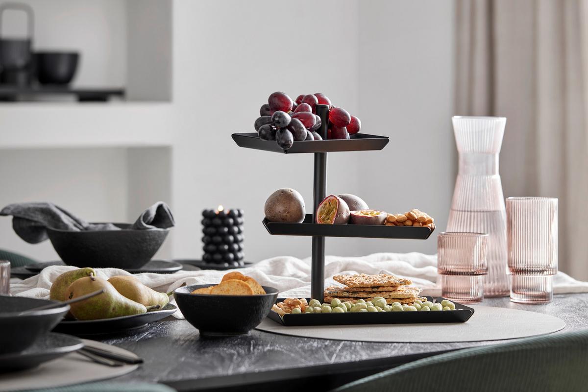 Etažer Moody Winter - crna, Moderno, metal (24,5/25,5/15,5cm) - Modern Living