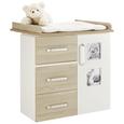 Wickelkommode Weiß/Naturfarben - Silberfarben, KONVENTIONELL, Holzwerkstoff/Metall (94/102/78cm) - Premium Living Wickelkommode Weiß/Naturfarben - Silberfarben, KONVENTIONELL, Holzwerkstoff/Metall (94/102/78cm) - Premium Living