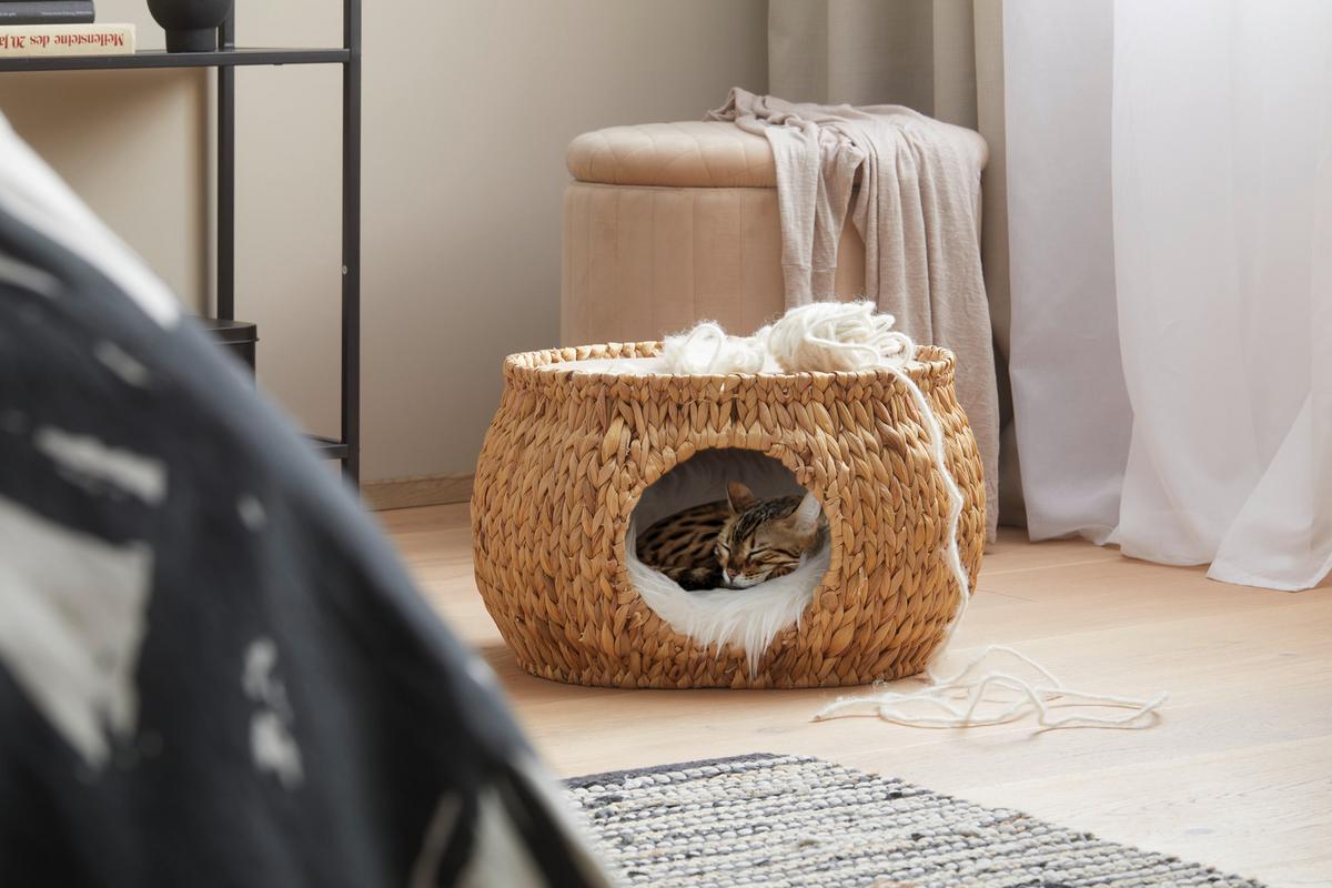 Tierhöhle Casa in Naturfarben - Beige/Naturfarben, Natur, Naturmaterialien/Textil (50/40/30cm)