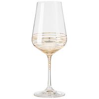 Rotweinglas Elegance ca. 550ml - Klar/Goldfarben, MODERN, Glas (0,55l) - Bohemia