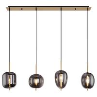 Hängeleuchte Blacky I Messingfarben max. 40 Watt - Messingfarben, Design, Glas/Metall (110/18,5/120cm) - Globo