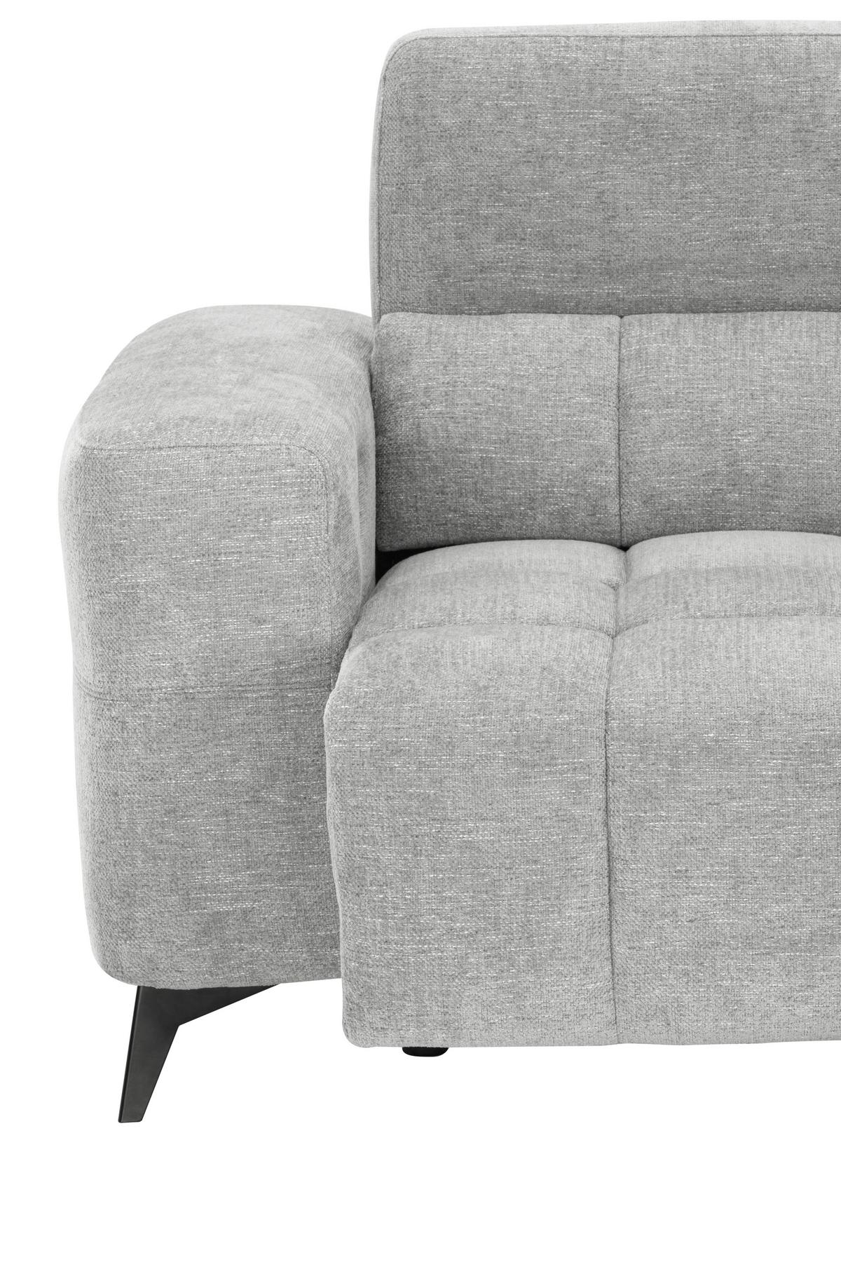 Sarokkanapé Melbourne - szürke, Modern, textil/fa (285/182cm) - Based