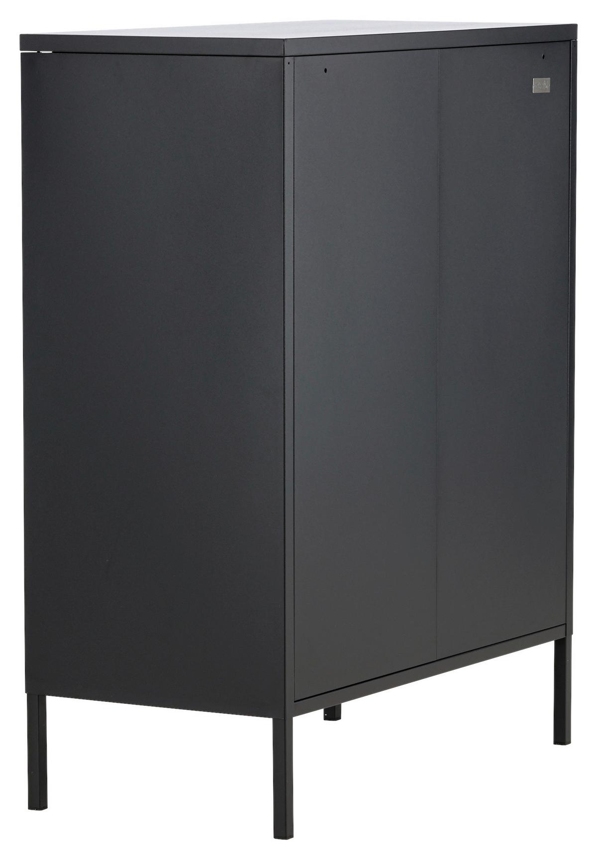 SIDEBOARD MISHA - Schwarz, Design, Metall (80/101.5/40cm) - Livetastic