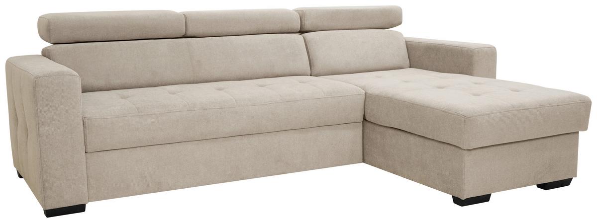 Kutna Garnitura Marco - bež/crna, Konvencionalno, drvni materijal/drvo (238/78-94/170cm) - Modern Living