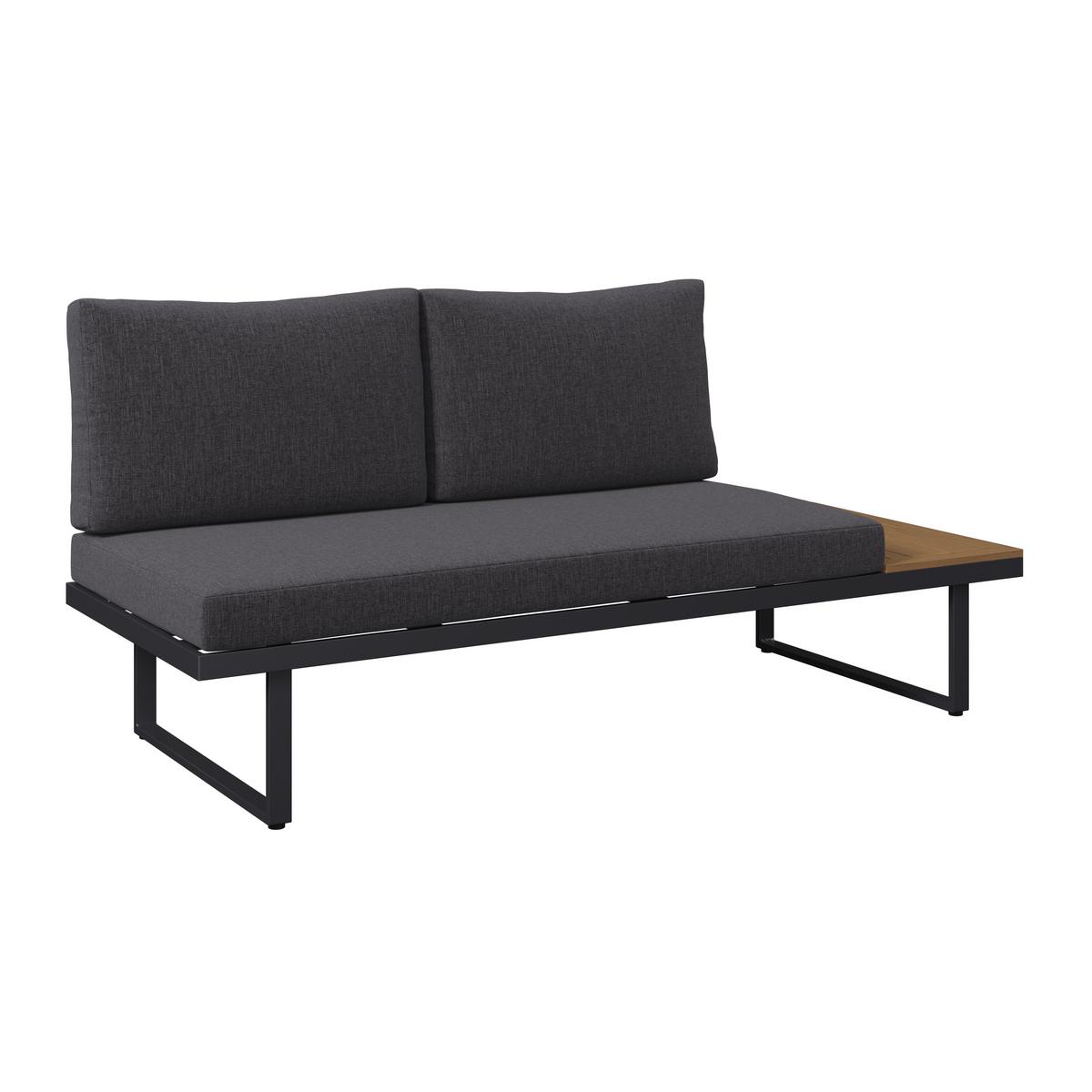 Loungegarnitur Hottie Naturfarben/Grau, 4-tlg. - Dunkelgrau/Naturfarben, MODERN, Kunststoff/Textil - Based