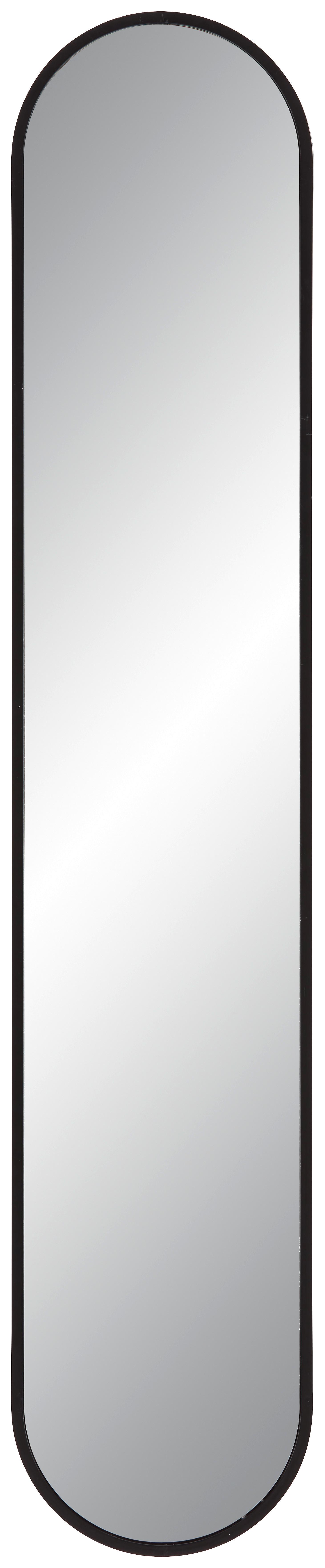 Oglindă MONI - negru, Modern, plastic/sticlă (20/101cm) - Modern Living