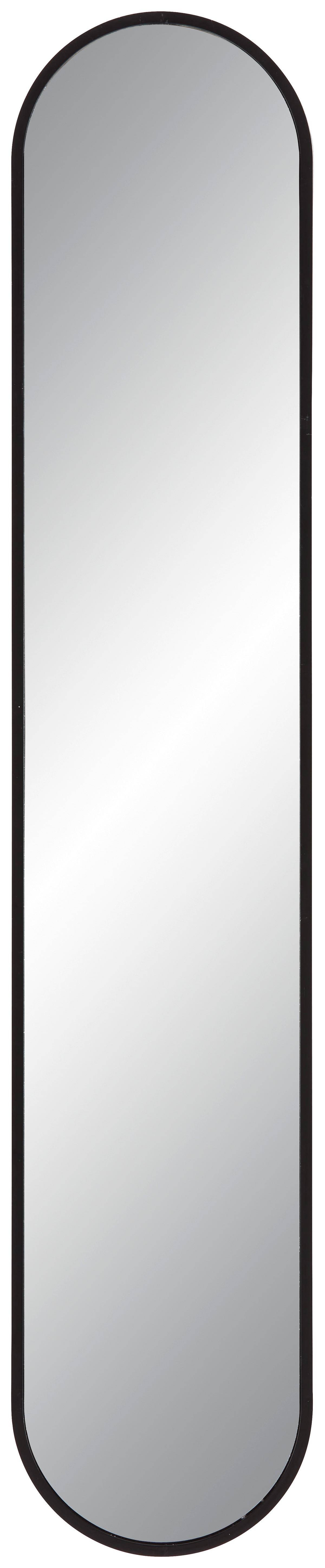 Oglindă MONI - negru, Modern, plastic/sticlă (20/101cm) - Modern Living