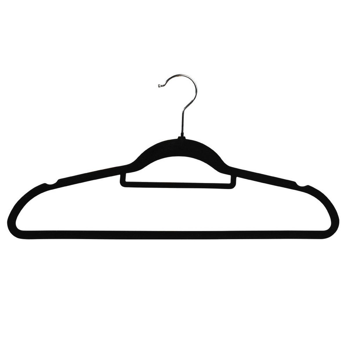 WIESZAK NA UBRANIA 16645 - czarny, Basics, tworzywo sztuczne (45.5/3.6/23cm) - Kesper