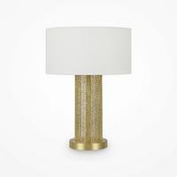 TISCHLEUCHTE IMPRESSIVE - Weiss/Goldfarben, Trend, Textil/Metall (34/47cm) - MAYTONI