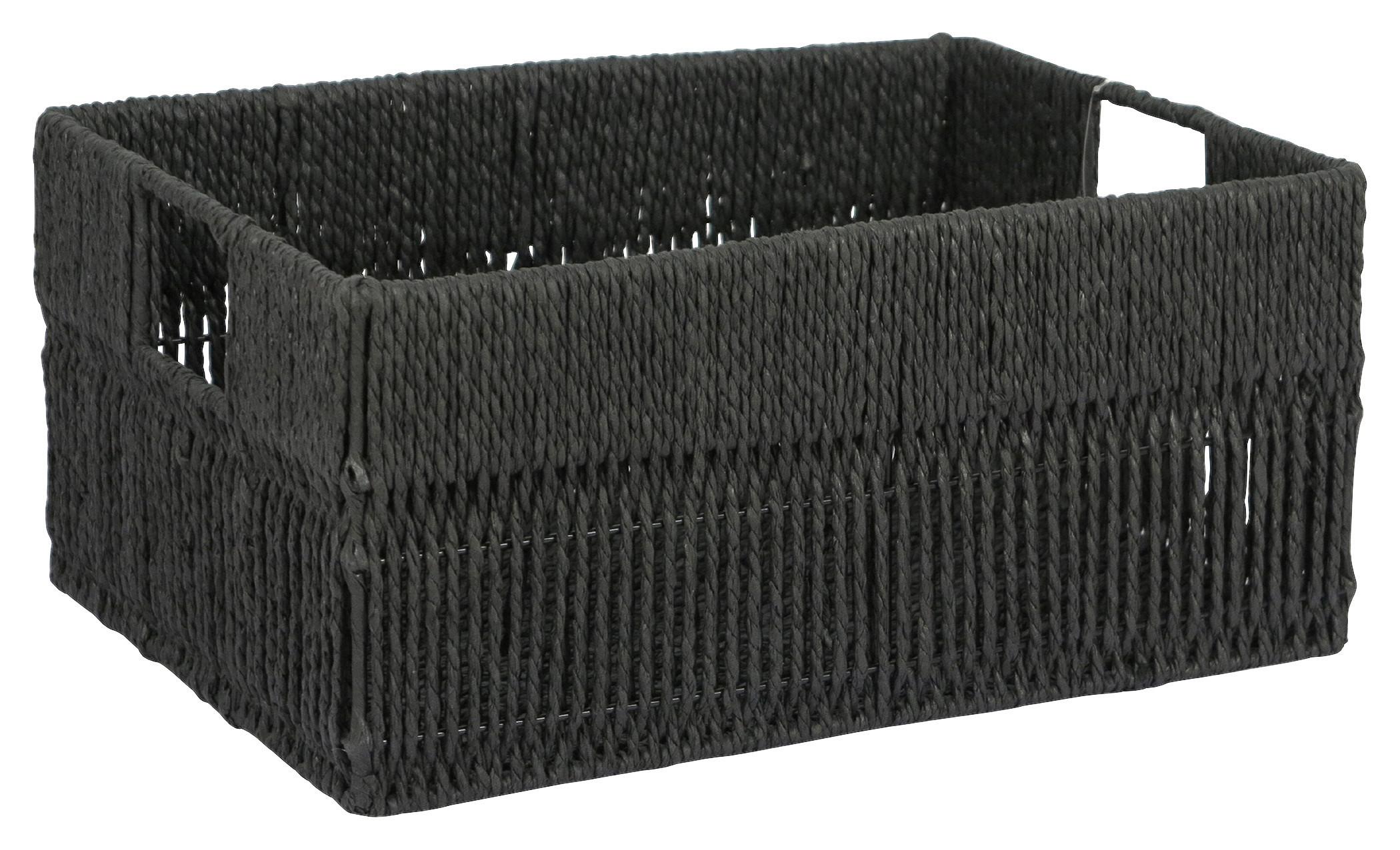 Coș Lavel 2 - L - negru, Konventionell, hârtie/metal (39/28/18cm) - Mömax