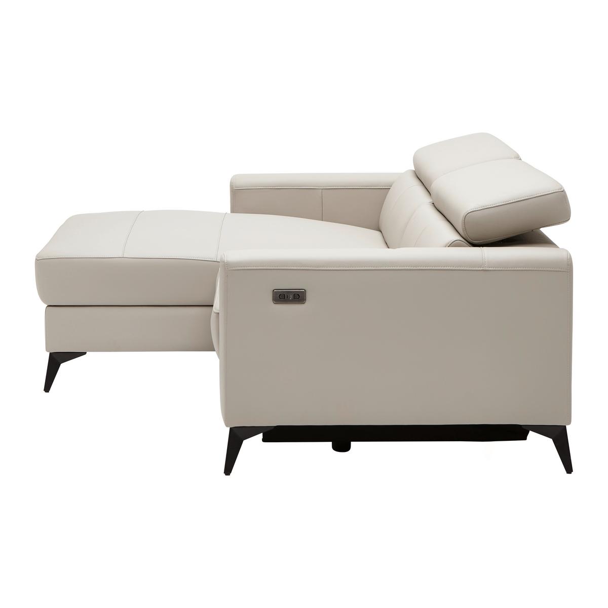 Sarokkanapé Bari - bézs, Konventionell, bőr/textil (102-163/75-95/214cm) - Mömax