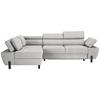 Ecksofa Molina Mini Silberfarben - Silberfarben/Schwarz, MODERN, Textil/Metall (189/277cm) - Mömax