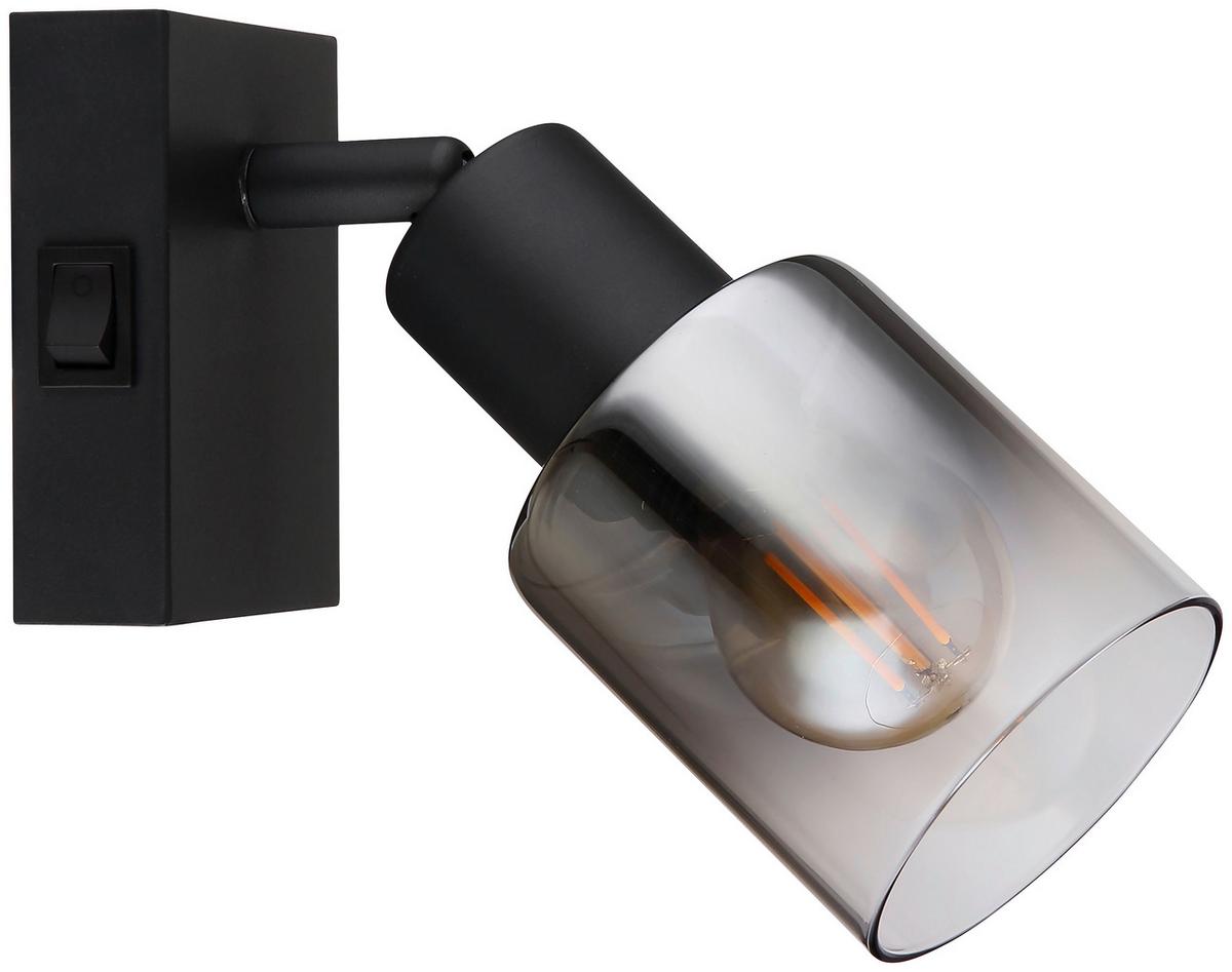 Strahler Rudio Schwarz max. 40 Watt - Schwarz, MODERN, Glas/Metall (7/16cm) - Mömax