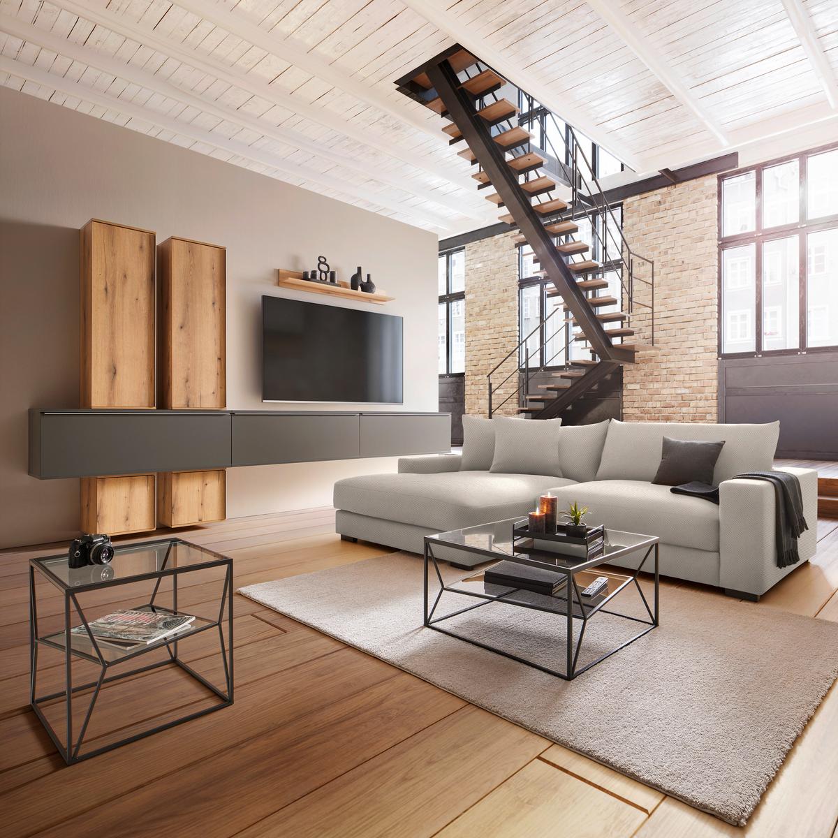 Ecksofa Pedro Creme - Creme, MODERN, Textil (180/83/265cm) - Mömax