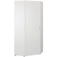 Kotna Omara Mrk, Bela - bela/barve aluminija, Konvencionalno, umetna masa/leseni material (80/185/80cm) - Mömax