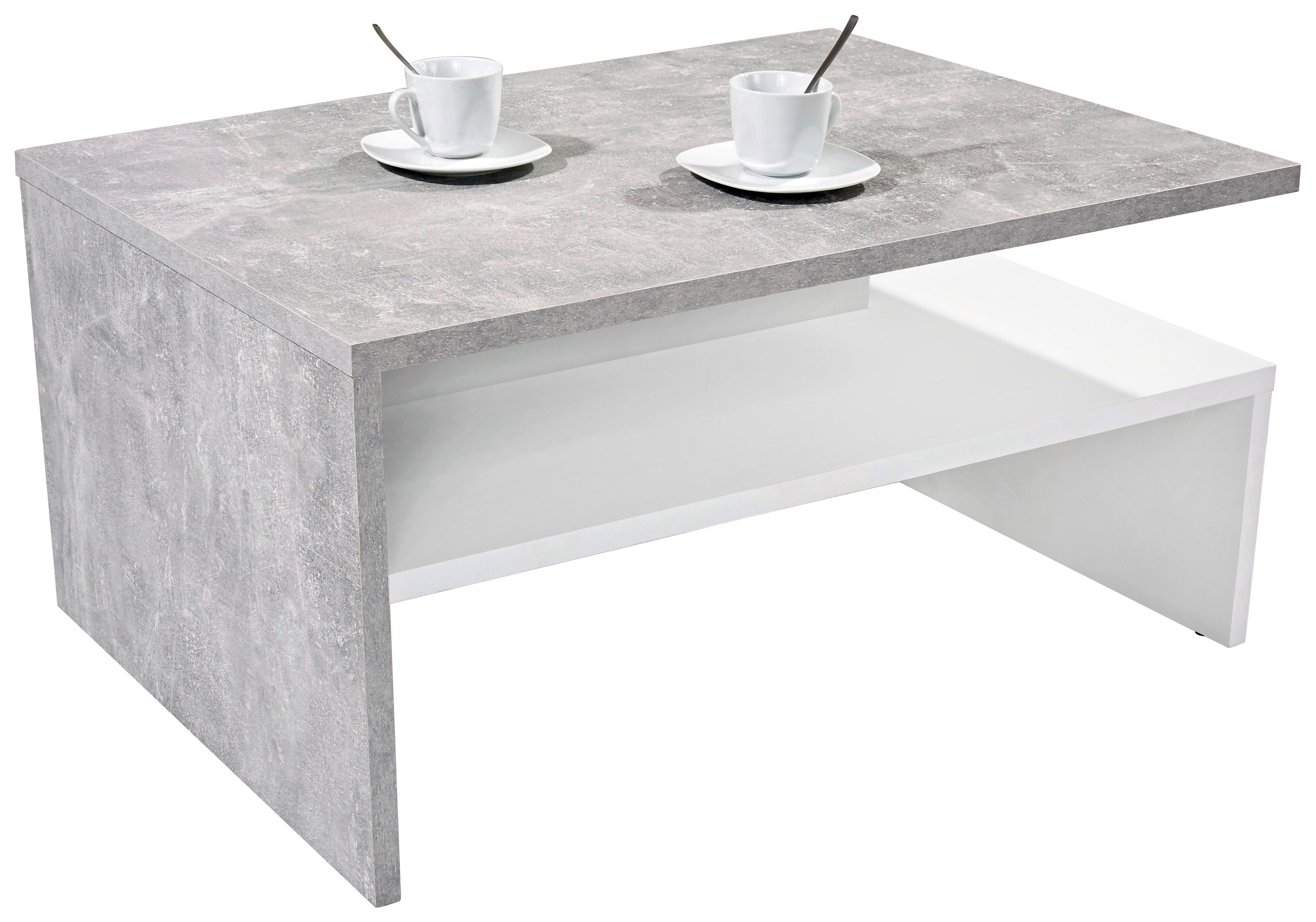 Măsuță de cafea LAURA - alb/gri, Modern, material pe bază de lemn (90/42/60cm) - Modern Living