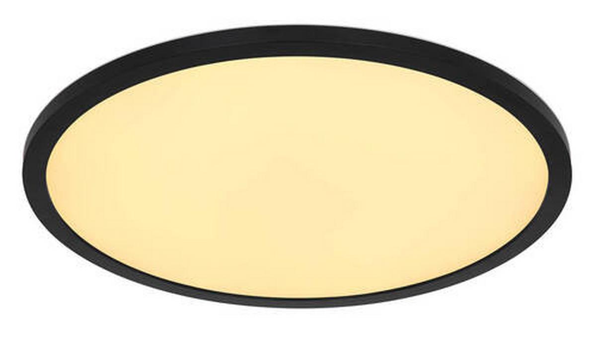Stropna Led-svetilka Sapana, S Sijalko - črna/bela, Design, umetna masa (42/2,5cm) - Globo