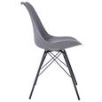 Stol Stefan - siva/črna, Moderno, kovina/umetna masa (55,5/86/48cm) - Modern Living Stol Stefan - siva/črna, Moderno, kovina/umetna masa (55,5/86/48cm) - Modern Living