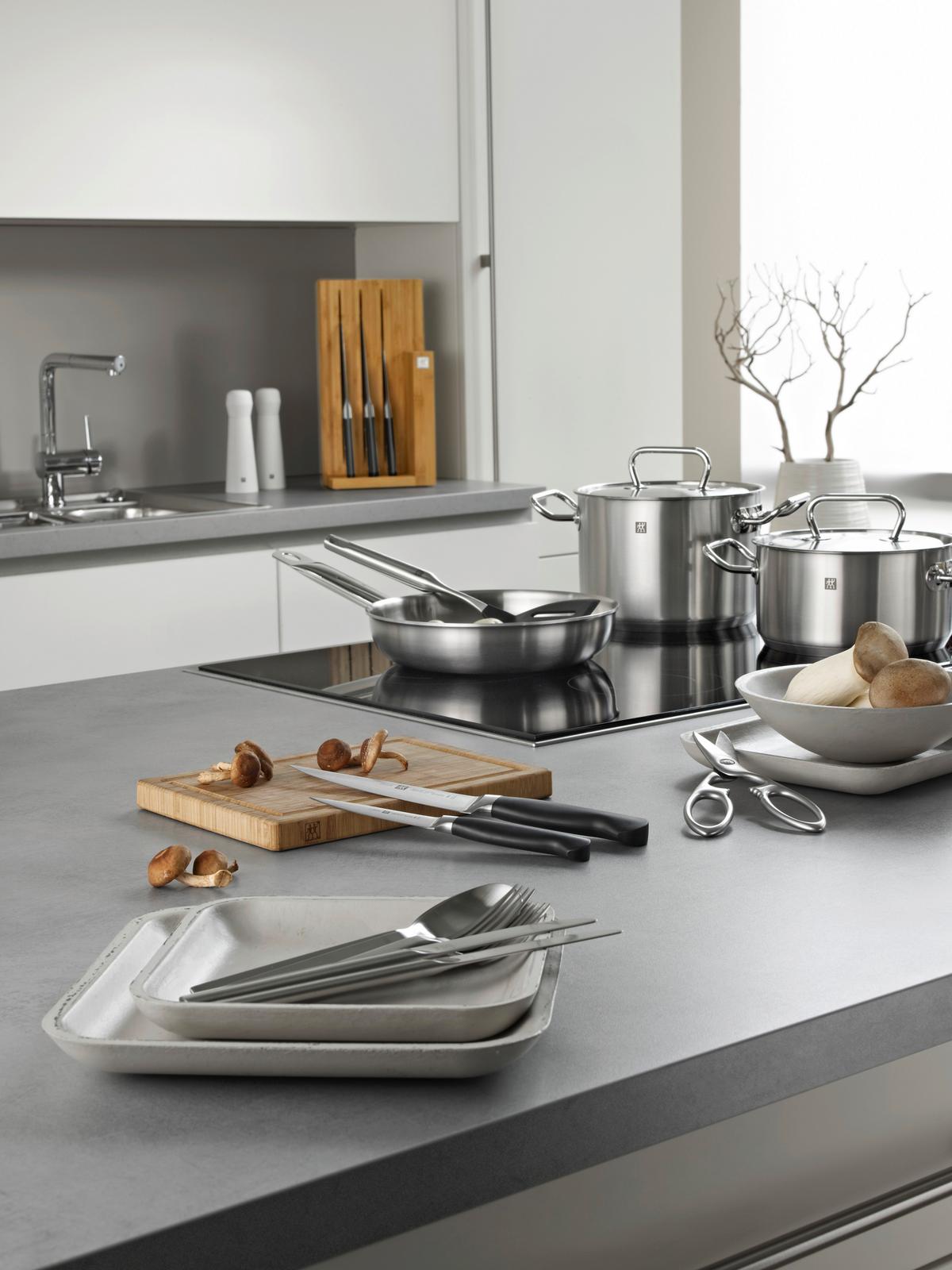 ZESTAW GARNKÓW 1005484 ZWILLING - kolor stalowy, Basics, metal - Zwilling