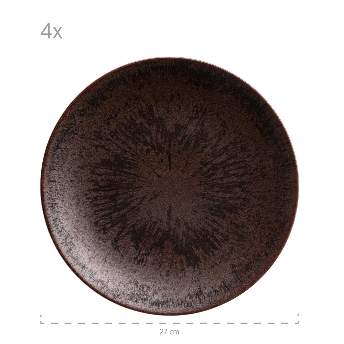 TAFELSERVICE METALLIC BRONZE - Dunkelbraun, Basics, Keramik - Mäser