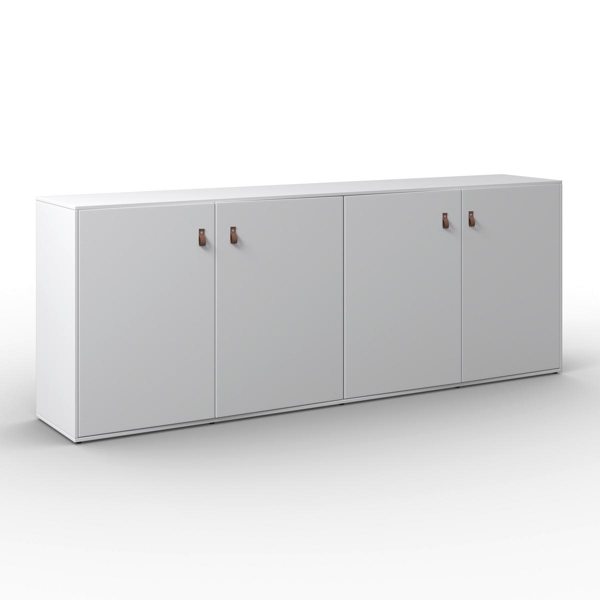 Comodă cu uși MICK - alb, Modern (180/69,5/40cm) - Bessagi Home