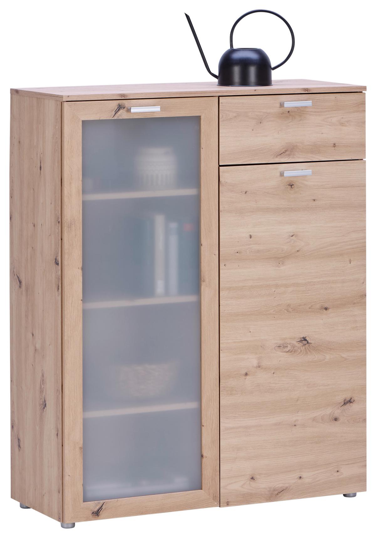 Komoda Xeno, Hrast - Moderno, leseni material (90/115/37cm)