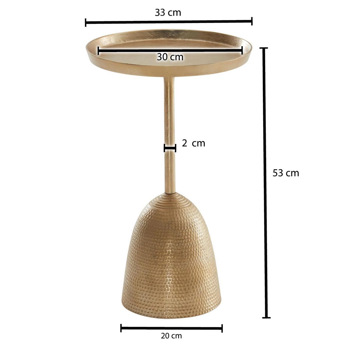 Mizica Wohnling - zlate barve, Design, kovina (33/33/53cm) - MID.YOU