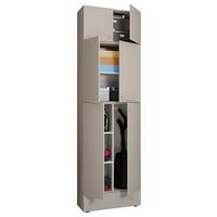 Mehrzweckschrank Lona XXL Grau ca. 70x240x39 cm - Grau, MODERN, Holzwerkstoff/Kunststoff (70/240/39cm) - MID.YOU