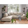 CANAPÉ D'ANGLE ALVITO - gris/Beige, Design, textile/bois (202/298cm) - P & B