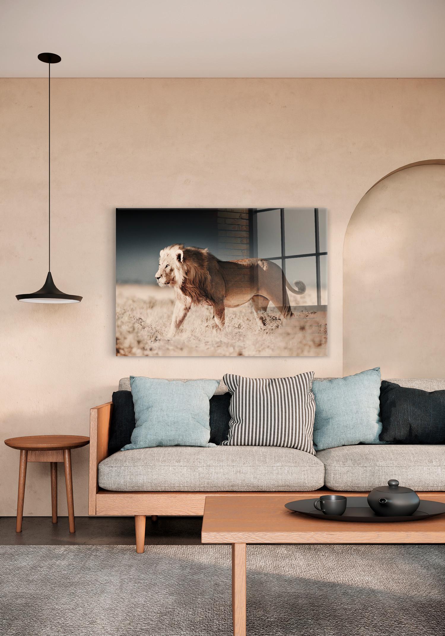 Glasbild Vetro ca. 70x100cm - Hellbraun/Beige, Glas/Papier (100/70cm) - Modern Living