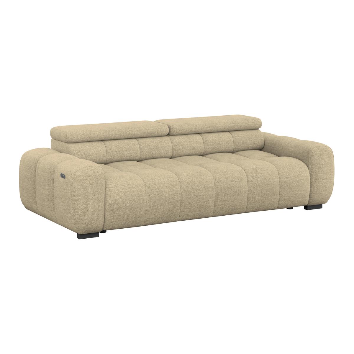 Velika Sofa Bull - bež/crna, Trend, tekstil/plastika (248/77-97/108cm) - Luca Bessoni