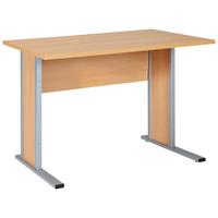 Schreibtisch "Serie 4000" ca 90x65 cm, buche - Buchefarben/Silberfarben, Basics, Holzwerkstoff/Metall (90/65/72,2cm) - MID.YOU