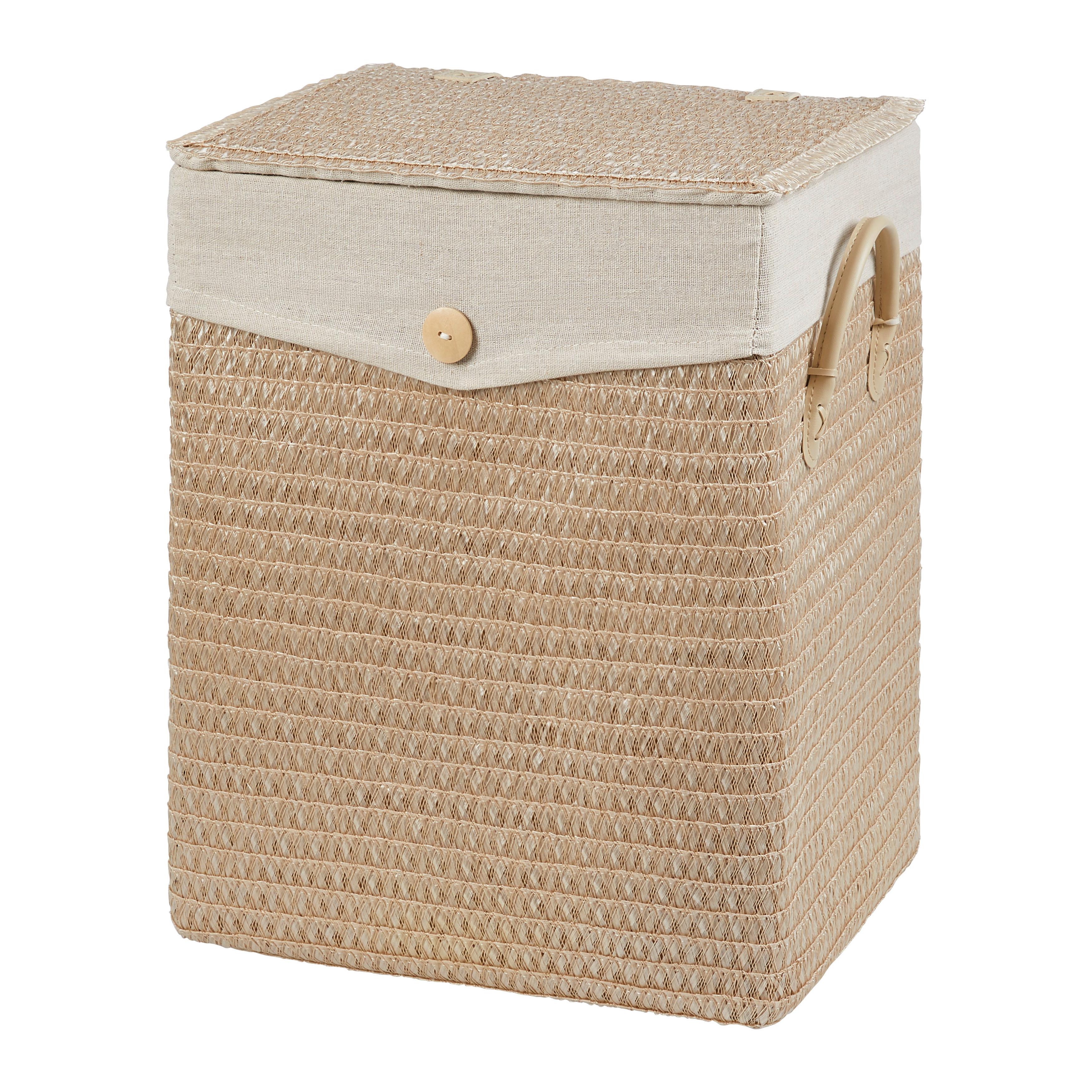 TVÄTTKORG DENISE - beige, Romantik / Lanthus, textil/plast (35/44/26cm) - Mömax