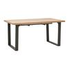UTDRAGBART BORD KILIAN - svart/ekfärgad, Modern, metall/trä (150-190/90/75cm) - Bessagi Home