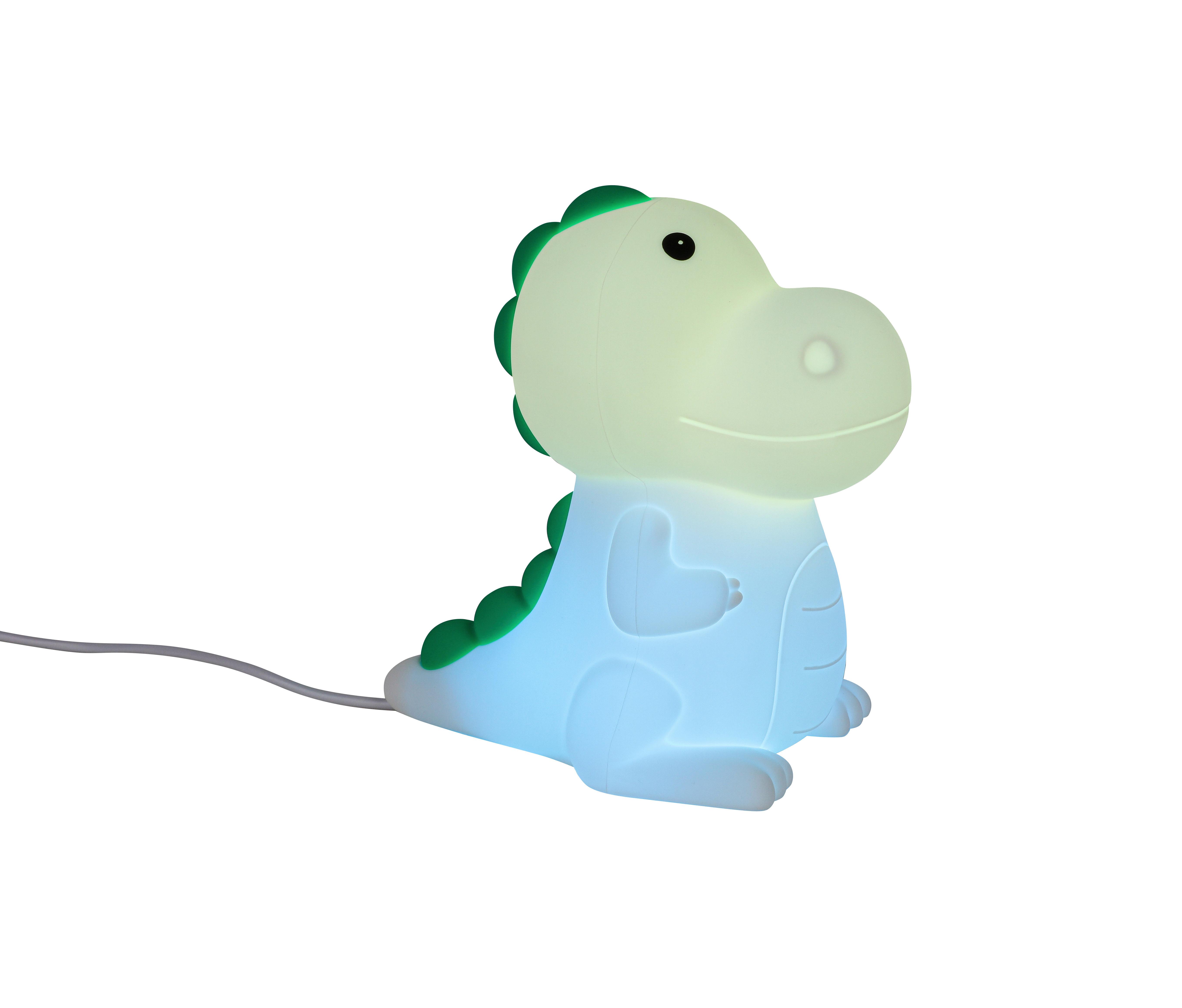Nachtlicht Dino Weiß max. 2,5 Watt - Weiß, MODERN, Kunststoff (8,5/13,5/13,8cm) - Mömax