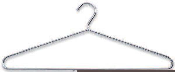 SET KLEERHANGERS BRUNNI-5 -SB- - Chroomkleuren, Metaal (42/18cm) - Mömax