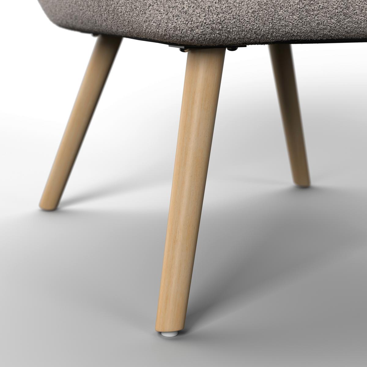 Sessel Maximilian Beige Webstoff - Hellgrau/Naturfarben, MODERN, Holz/Textil (70/93cm) - Bessagi Home