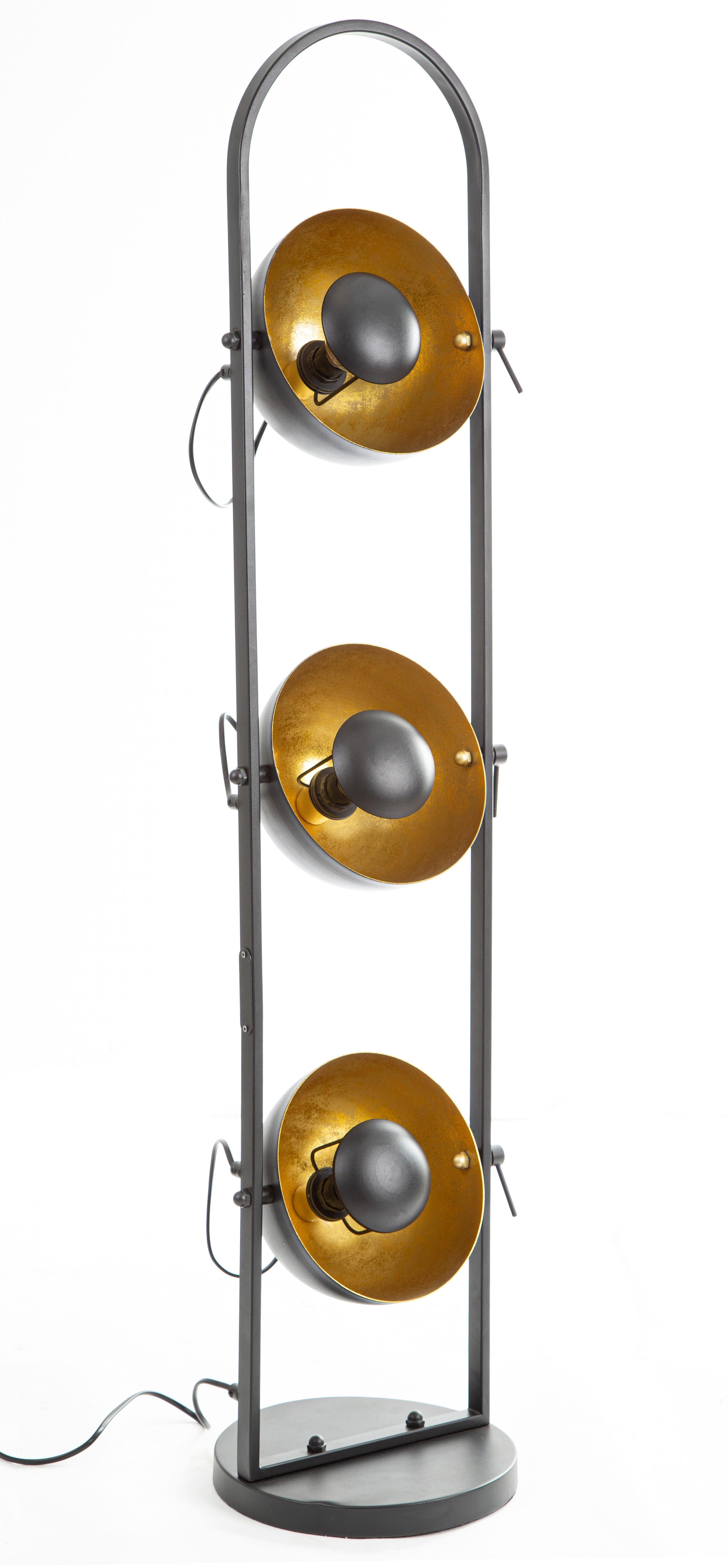 Podna Svjetiljka Ole - zlatne boje/crna, Design, metal/plastika (25/25/117cm) - Globo