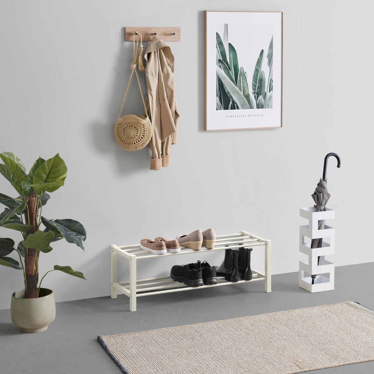 Schuhregal Benny Kaschmirfarben - Kaschmir, Modern, Metall (80/27/28,5cm) - Based