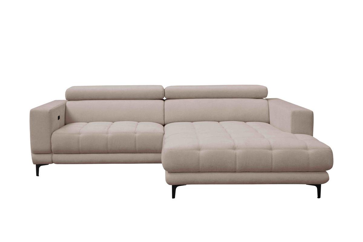 Sarokkanapé Aspen - bézs, Konventionell, faalapú anyag/textil (264/192cm)