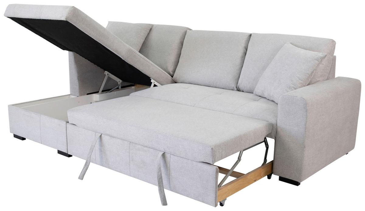 Kutna Garnitura Lukas - srebrne boje, Trend, tekstil (158/239cm) - Modern Living