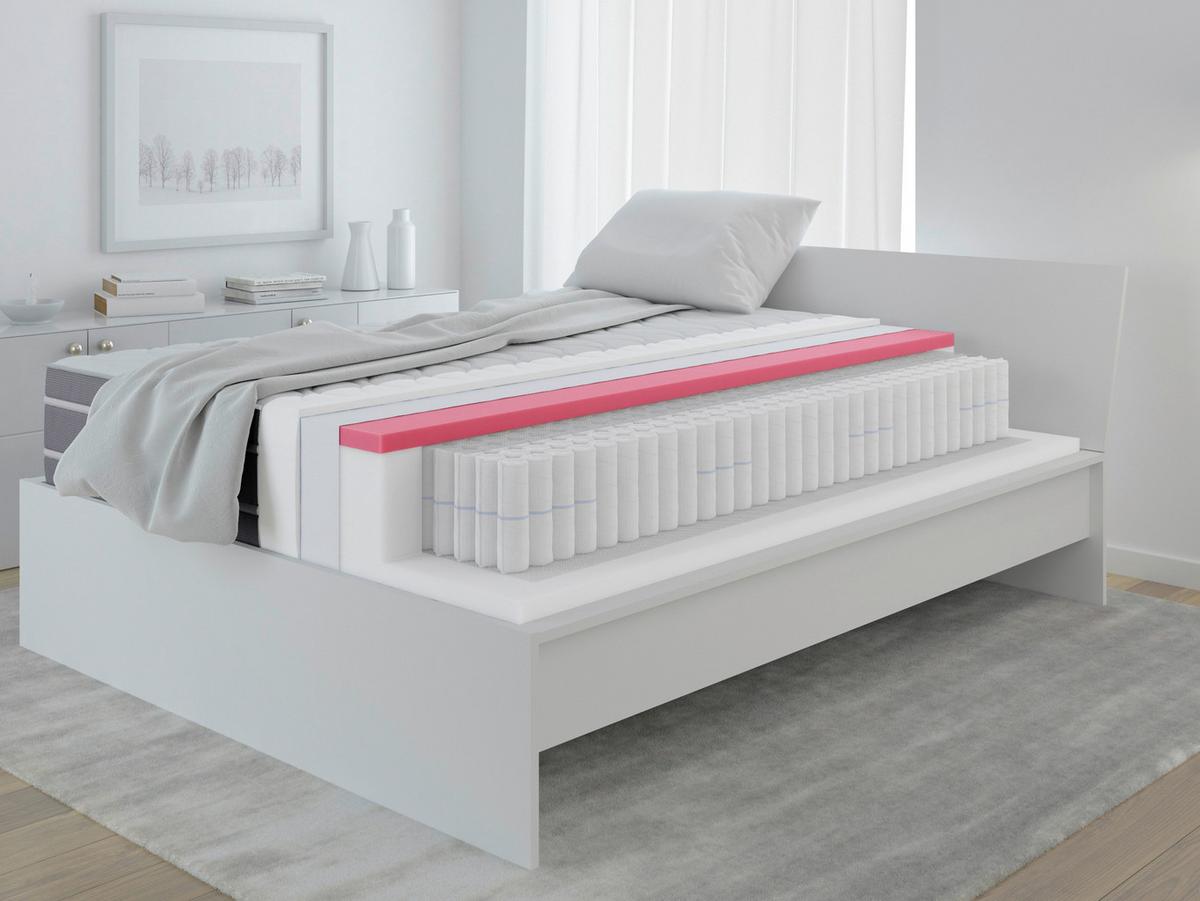 Madrac S Džep. Opruž. Jezgrom Premium Royal Dream - bijela/antracit, Basics, tekstil (90/200cm) - Premium Living